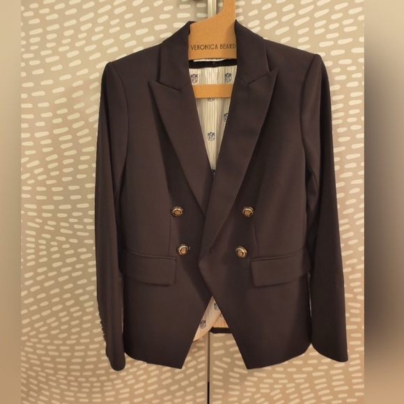 NEW Veronica Beard x NFL Dickey Black Jacket No Emblem No Size Tag Fits Sz 4 - Picture 1 of 3